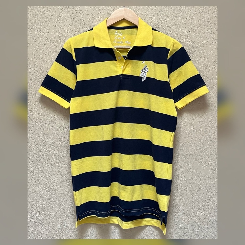 Franky Max Men’s Polo Multicolor Striped Shirt- Size Small